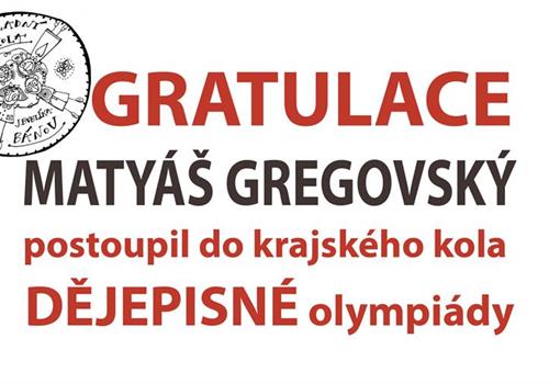 úspěch v okresním kole dějepisné olympiády